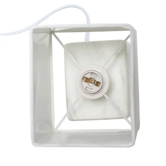 Simple Designs White Marbled Ceramic Table Lamp {7}