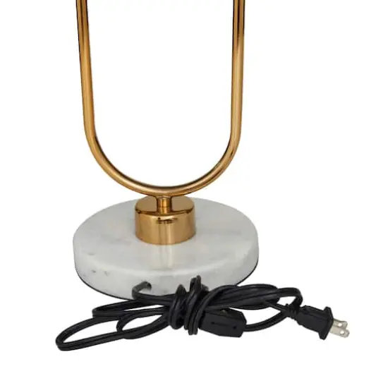 31" 2 Orb Table Lamp with Marble Base Gold  {6}
