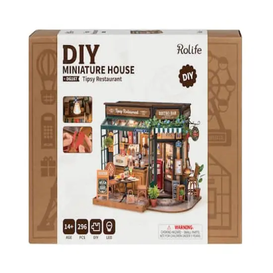 Rolife&reg; Tipsy Restaurant DIY Miniature House Kit {8}