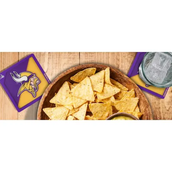 NFL 3D Logo Series Coaster Set Minnesota Vikings {4}