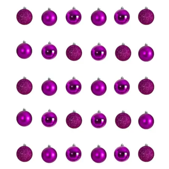 30ct. 2.5" Pink Shatterproof Christmas Ornaments {1}