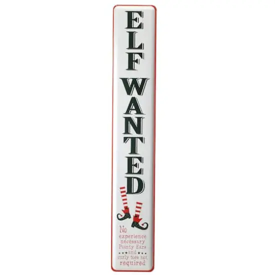 47" Elf Wanted Wall Sign {1}