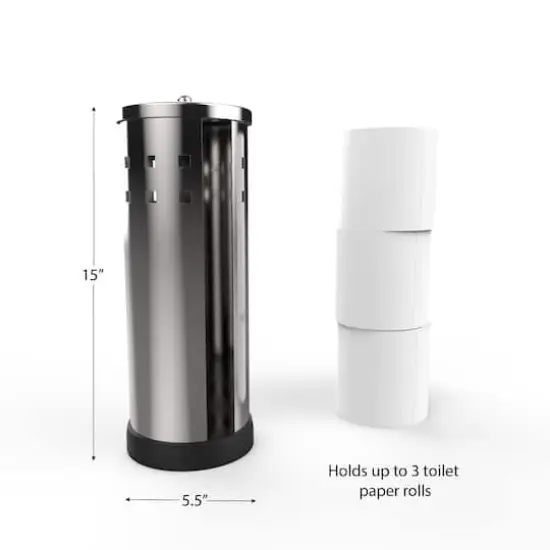 Hastings Home Chrome Toilet Paper Holder Canister {3}