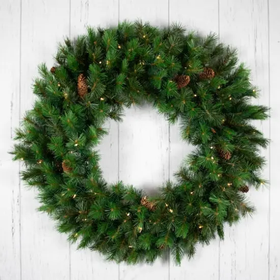 48" Pre-Lit Royal Oregon Pine Artificial Christmas Wreath {9}