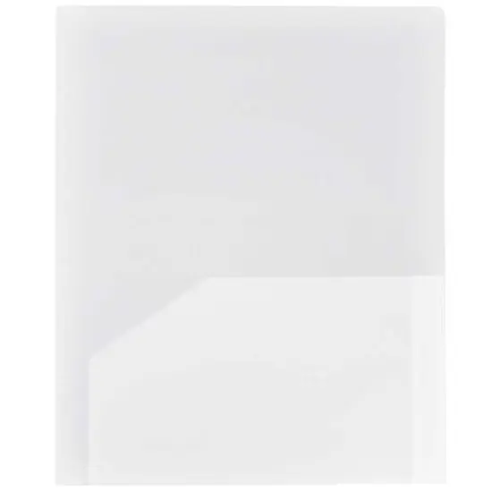 JAM Paper Business Color Heavy Duty Plastic 2-Pocket School Folders, 6ct. {6}
