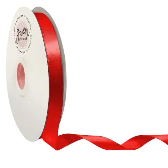 Gwen Studios Double Faced Satin Ribbon Red {1}