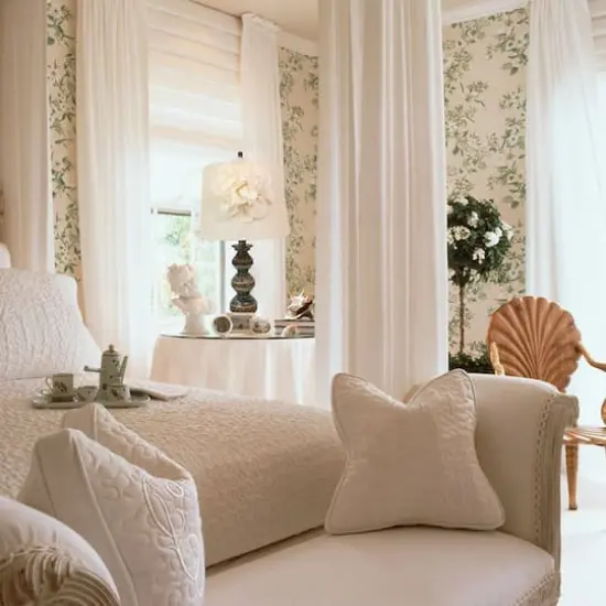 Elegant Designs Aged Bronze Stacked Ball Lamp with Linen Flower Shade {5}