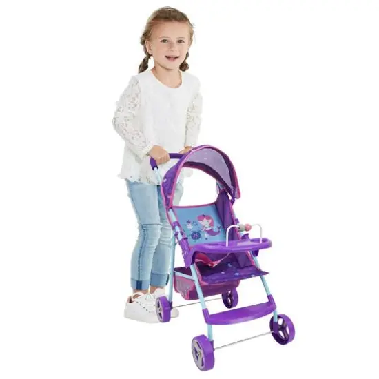 509 Crew Mermaid Doll Stroller with Canopy and Cup Holder {6}