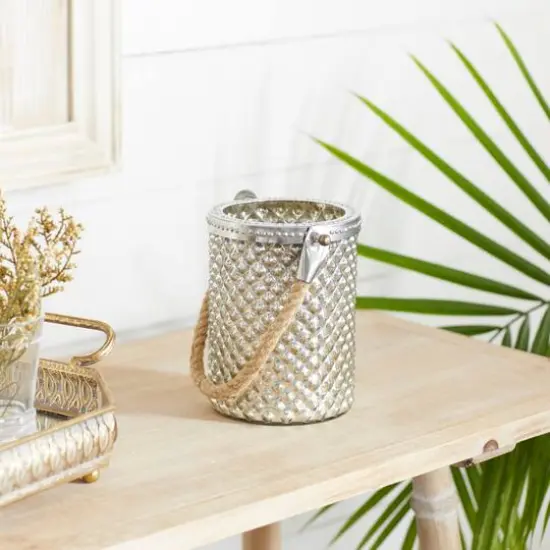 Clear Glass Coastal Candle Holder Lantern, 13" x 5" x 5" {8}