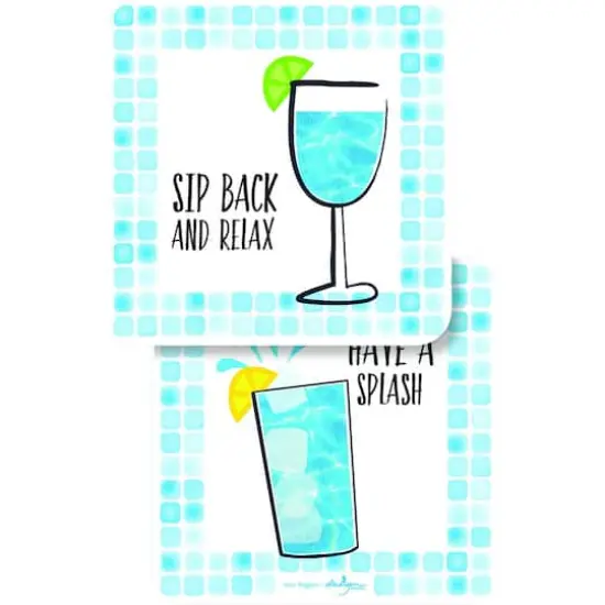 JAM Paper 4" Sip Back Relax Coasters, 6ct. {1}