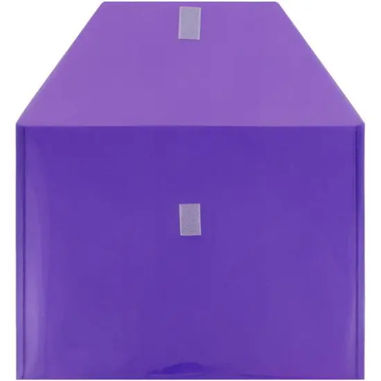 JAM Paper 9.75" x 13" Plastic Hook & Loop Closure Envelopes, 12ct. Purple {3}