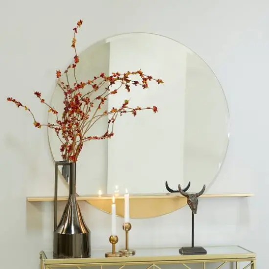 Gold Metal Glam Wall Mirror, 44" x 4" x 36" {7}