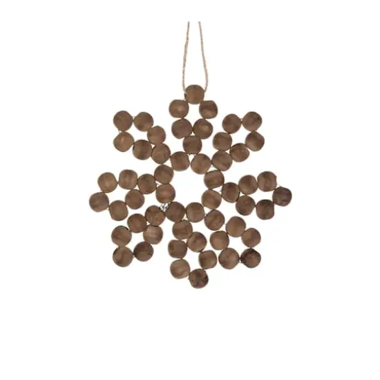 Wood Bead Snowflake Ornament Set {5}