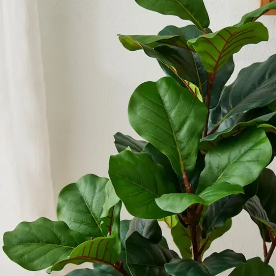 Glitzhome&reg; 3.5ft. Faux Fiddle Leaf Fig Tree in Pot {6}