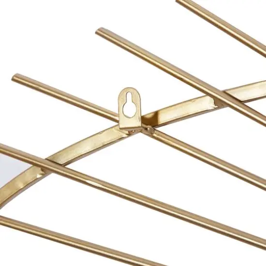 CosmoLiving by Cosmopolitan Gold Metal Contemporary Wall Mirror, 34" x 22" x 1" {7}