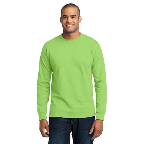 Port & Company&reg; Long Sleeve Adult T-Shirt Lime {3}