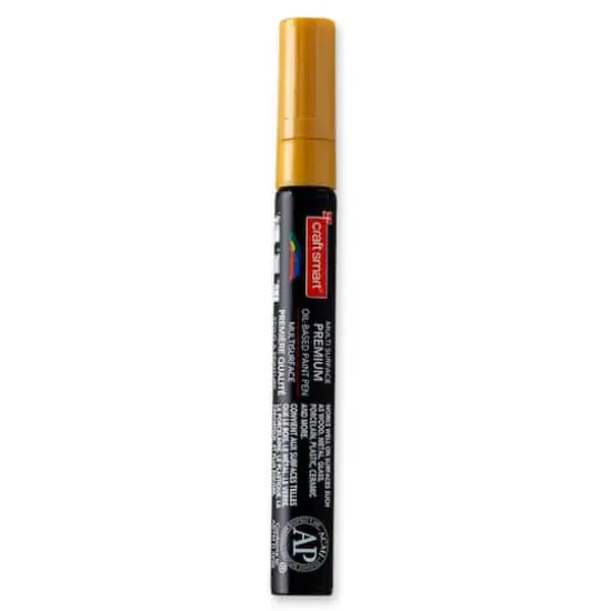 Chisel Tip Multi-Surface Premium Paint Pen by Craft Smart&reg; Gold {6}