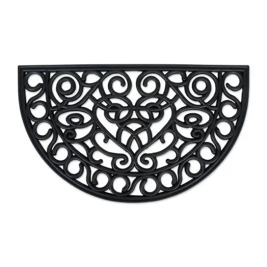 DII&reg; J&M Iron Heart Half Round Rubber Doormat {1}