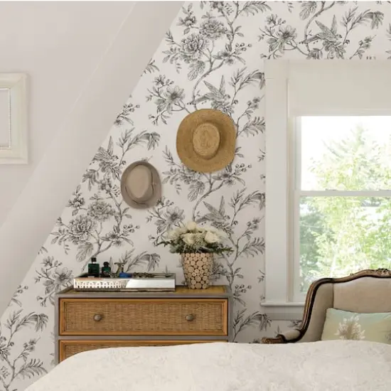 NuWallpaper Charcoal Longwood Peel & Stick Wallpaper {5}