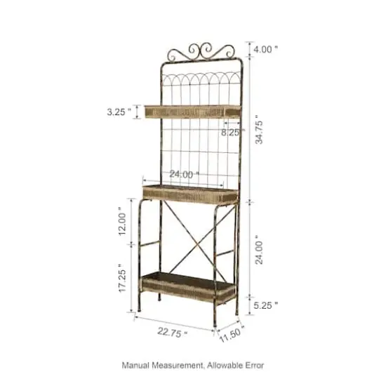 Glitzhome&reg; 68" Farmhouse Metal Planter Stand {10}
