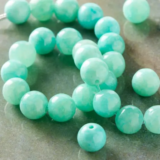 Light Teal Quartzite Round Beads, 8mm by Bead Landing&trade; {3}