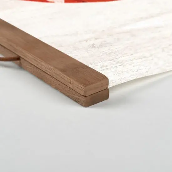 Kissing Gnome 12" x 16" Teak Hanging Canvas {3}