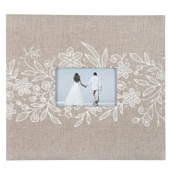 Floral Burlap Scrapbook Album by Recollections&trade; {1}