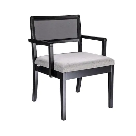 Hello Honey® 2.5ft. Crawford Mid-Century Modern Solid Wood Black Arm Chair {1}