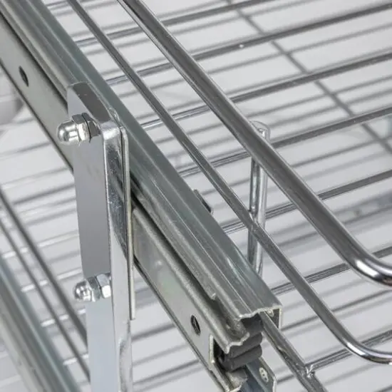 Household Essentials Glidez Chrome-Plated Steel Triple-Sliding Storage Organizer {11}