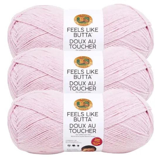3 Pack Lion Brand&reg; Feels Like Butta&trade; Yarn Pink {1}