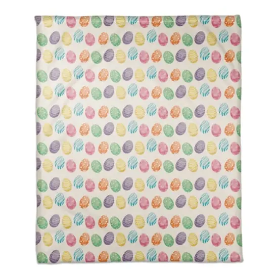 Watercolor Eggs 50" x 60" Sherpa Fleece Blanket {1}