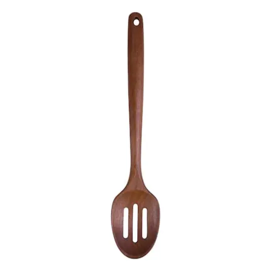 13" Acacia Wood Slotted Spoon by Makery&trade; {1}