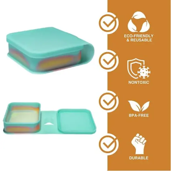 Silipint&reg; Sandwich Size Silicone Go Go Bowls, 2ct. Aurora {5}