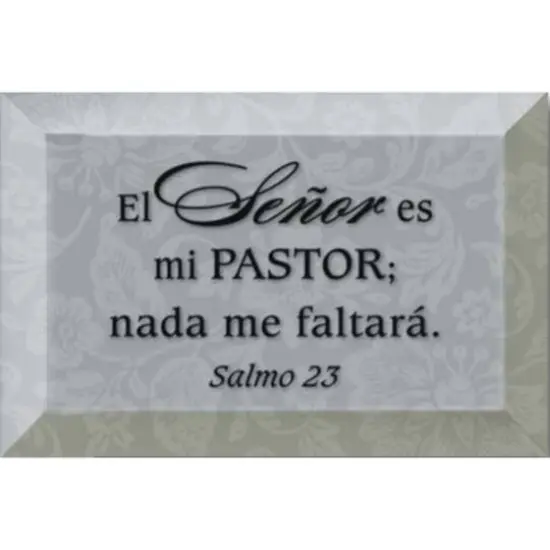 El Se&ntilde;or Es Mi Pastor: Psalm 23 Glass Plaque with Easel {1}
