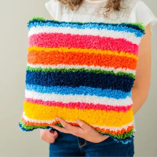 LoRan&reg; Latch-Stitch&trade; Pillow Kit, Bright Stripe Design {4}