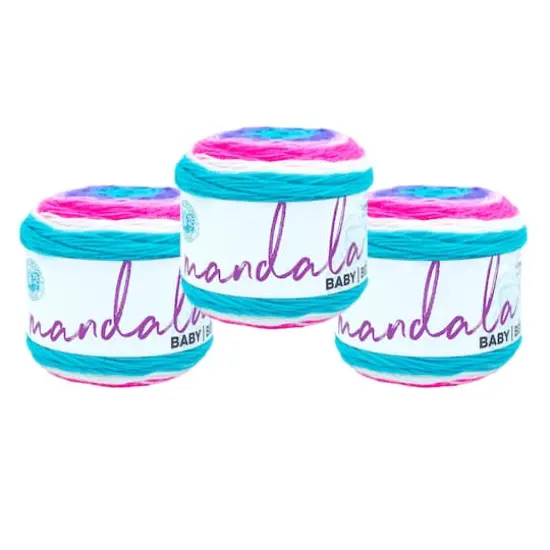 3 Pack Lion Brand&reg; Mandala Baby&reg; Yarn Unicorn Cloud {1}