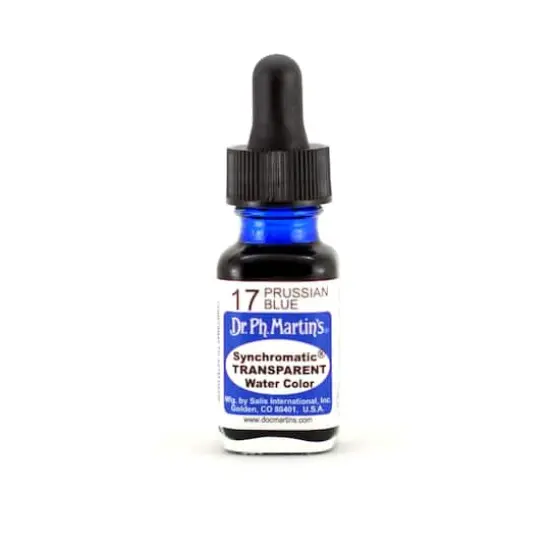 Dr. Ph. Martin's&reg; Synchromatic Transparent Watercolor, 0.5oz. 17 Prussian Blue {1}