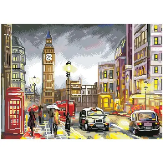 Diamond Dotz® Intermediate London Scene Pre-Framed Diamond Painting Kit {3}