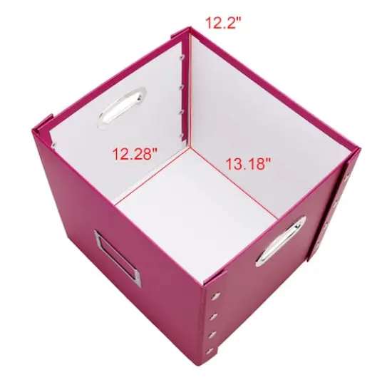 12" Snap-N-Store Vinyl Record Storage Box Berry {6}