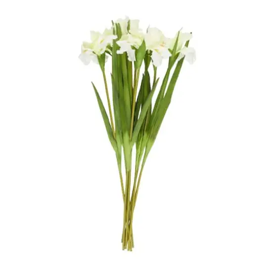 35" White Iris Artificial Flower Stem, 8ct. {7}