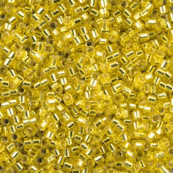 John Bead 11/0 Miyuki Delica Glass Seed Beads, 5g Silver Lined Yellow {1}