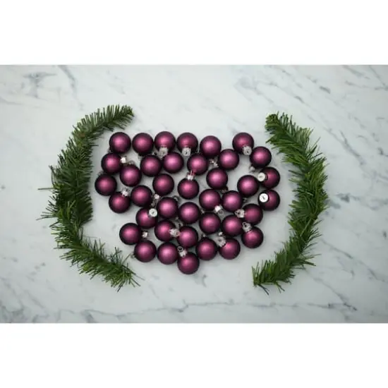 Whitehurst 40ct. 1.25" Matte Glass Ball Ornaments Purple Matte {4}