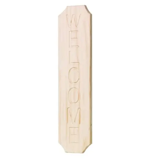 S&S Worldwide&reg; Unfinished Wooden Welcome Sign {1}