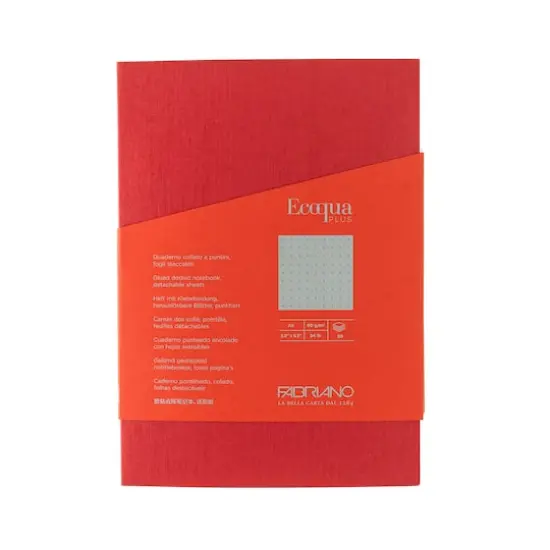 Fabriano&reg; Ecoqua Plus Dotted A5 Glue-Bound Notebook Red {4}
