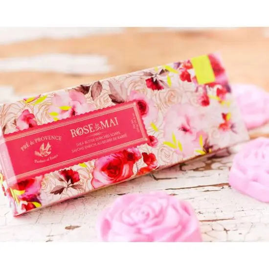 European Soaps Rose De Mai Soap Gift Box {5}