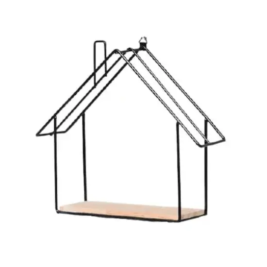 House Wall Hanging Bathroom Storage Cabinet Black {1}