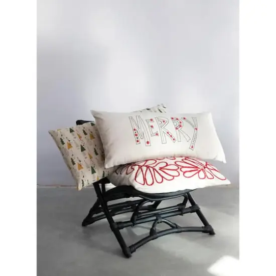 Hello Honey® 38" x 18" Christmas Tree Cotton Chambray Pillow {3}