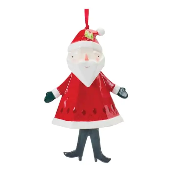 Whimsical Santa & Snowman Ornament Set {5}