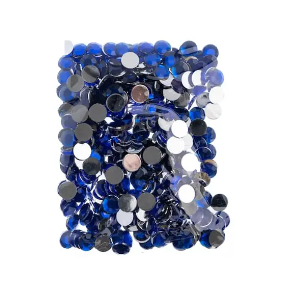 John Bead 12mm Acrylic Round Flat Back Rhinestones, 400ct. Royal Blue {4}