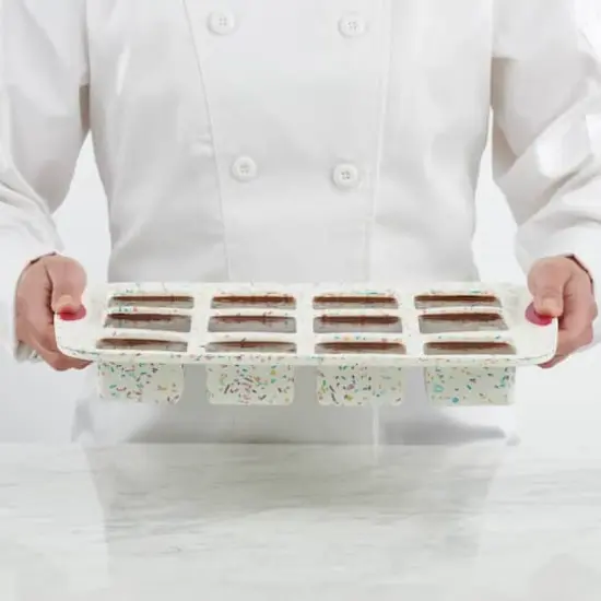 Trudeau&reg; Structure Silicone&trade; 12-Cavity Confetti Fuchsia Brownie Pan {6}